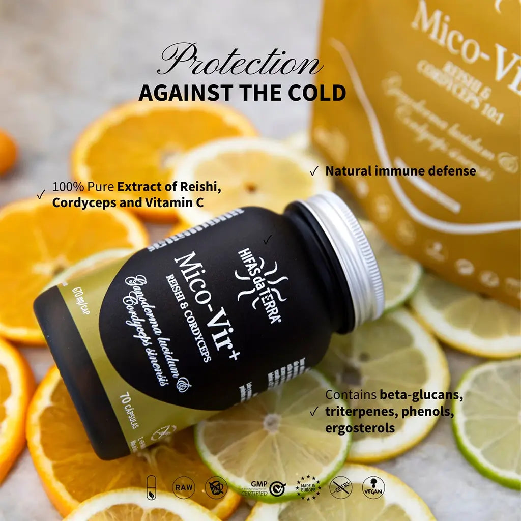 Extractos puros de reishi y cordyceps Mico-Vir+