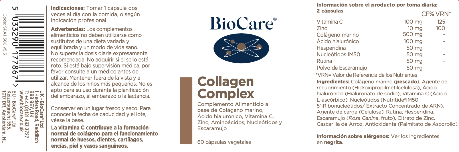 Collagen Complex · Biocare | 60 capsules
