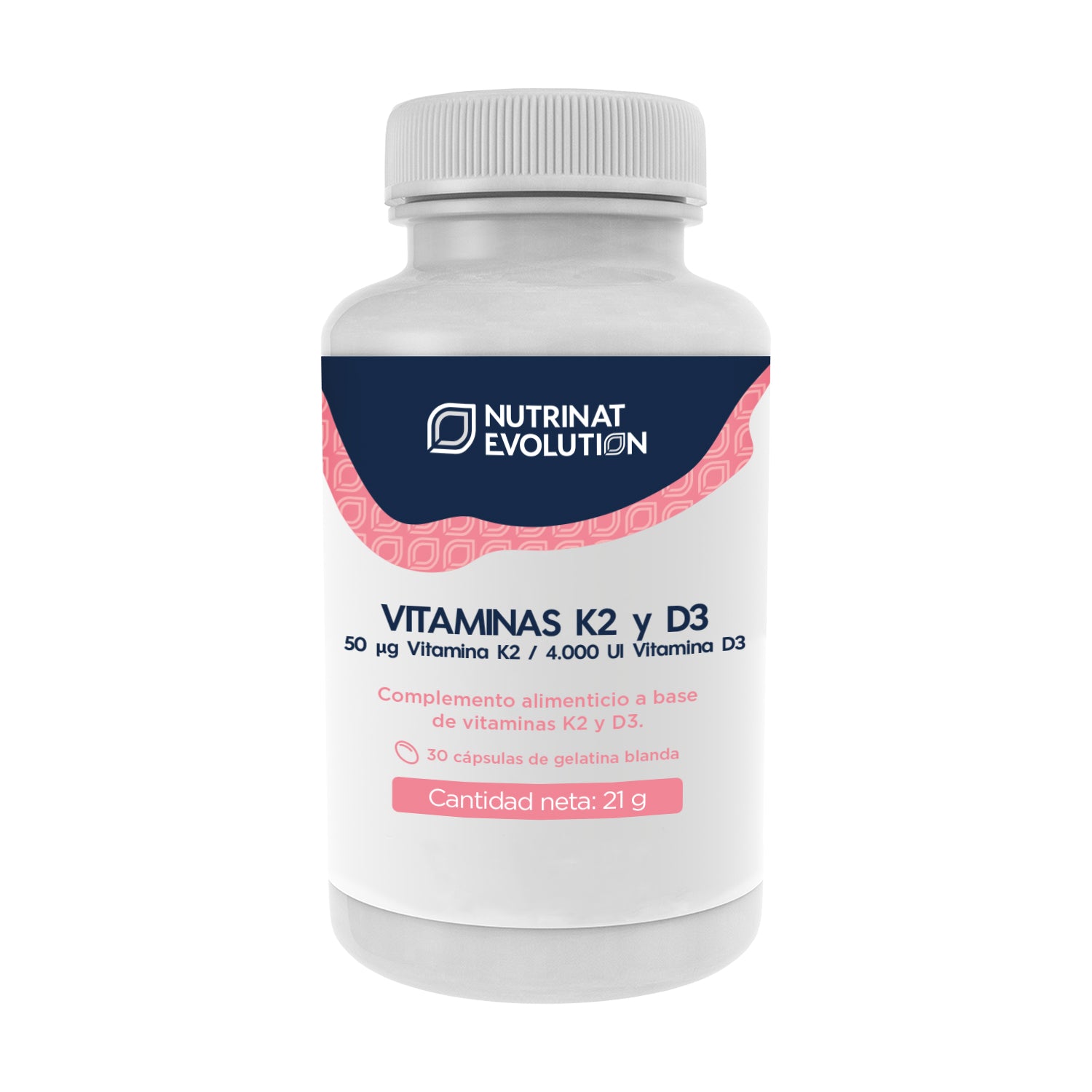 Vitamin K2 + D3 (30 caps) – Bone Density, Cardiovascular Protection & Immune Support - Nutrinat Evolution