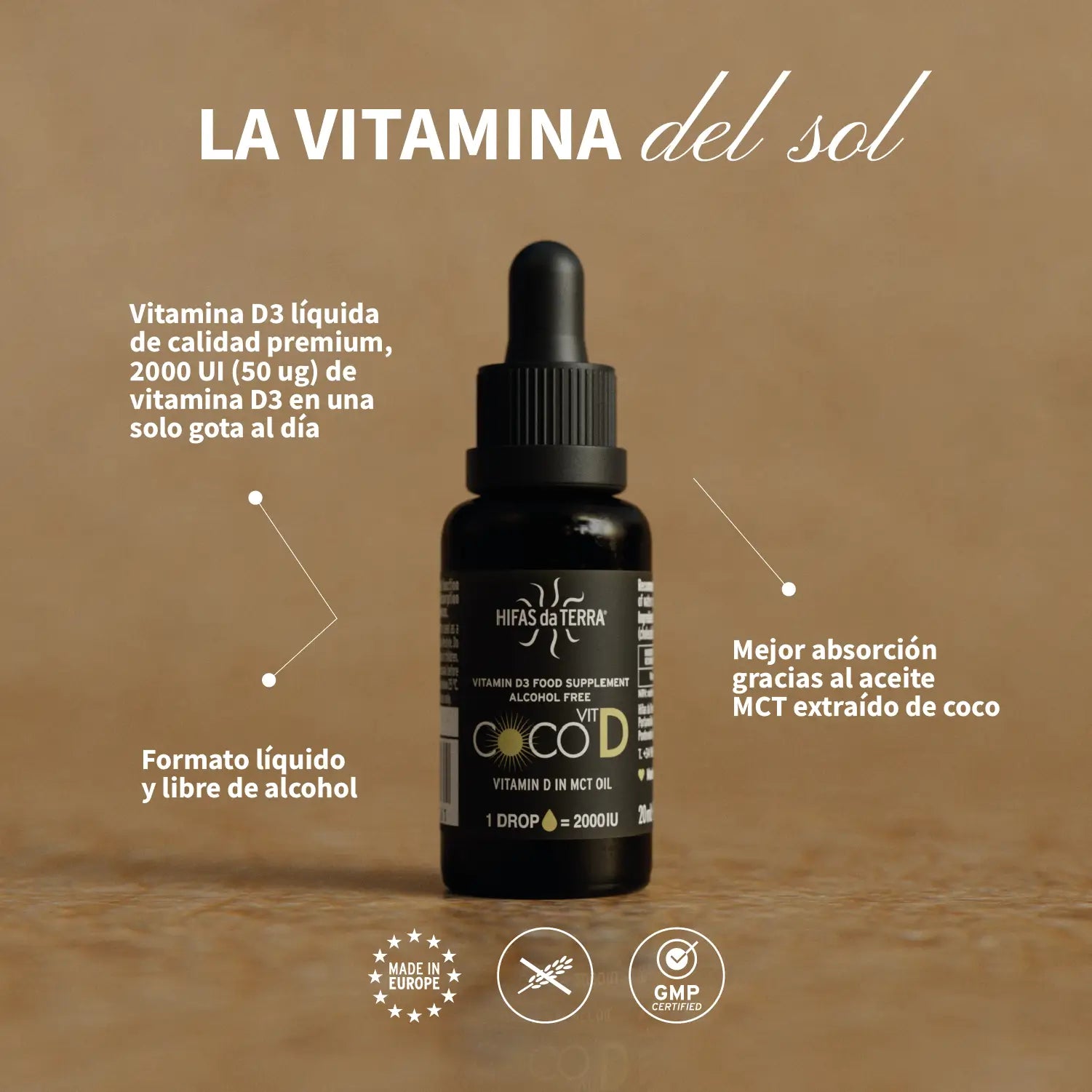Aceite COCOVIT D · Hifas da Terra | 20 ml