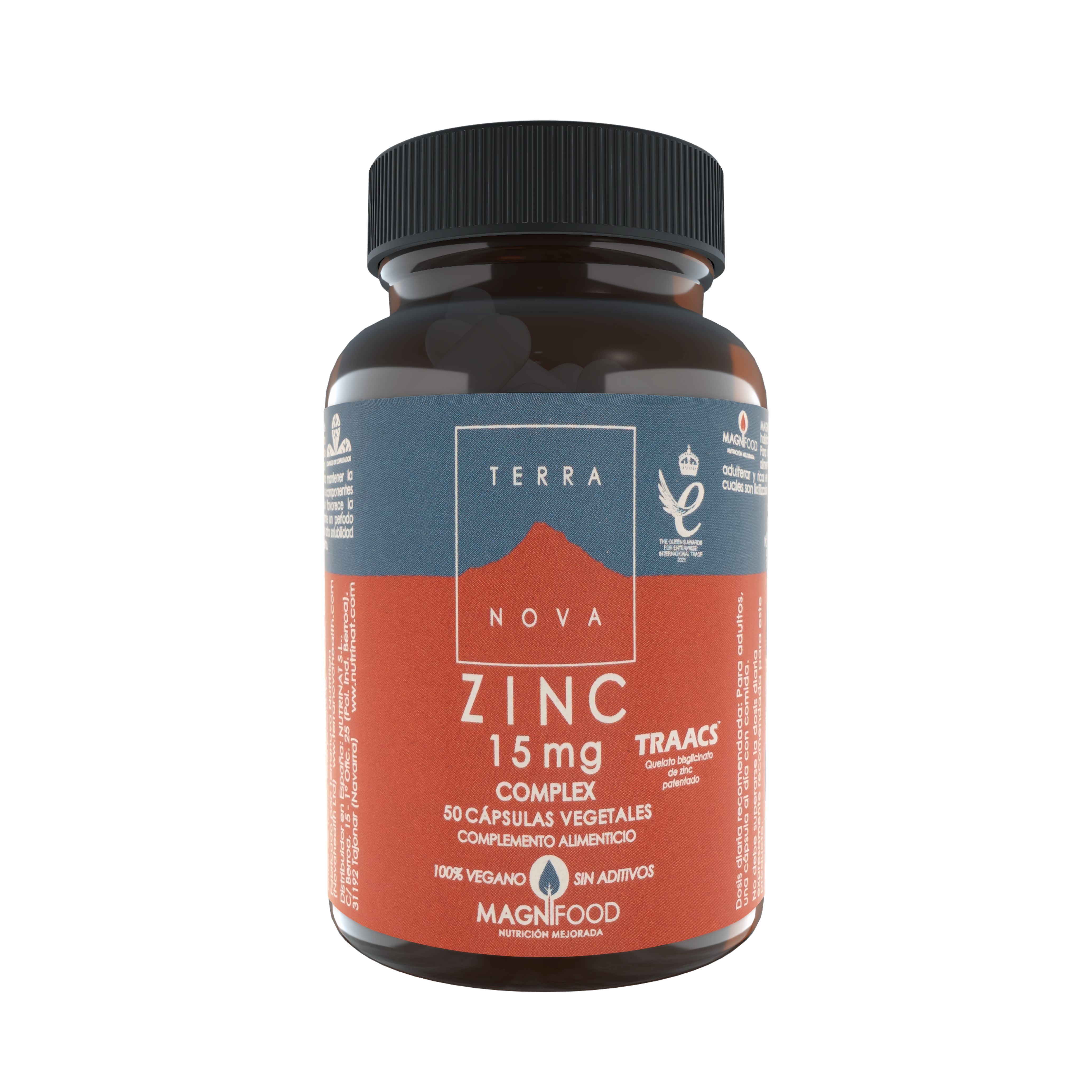 Zinc 15 mg Complex – Immune, Skin & Metabolic Support with Magnifood® Synergy - Terranova