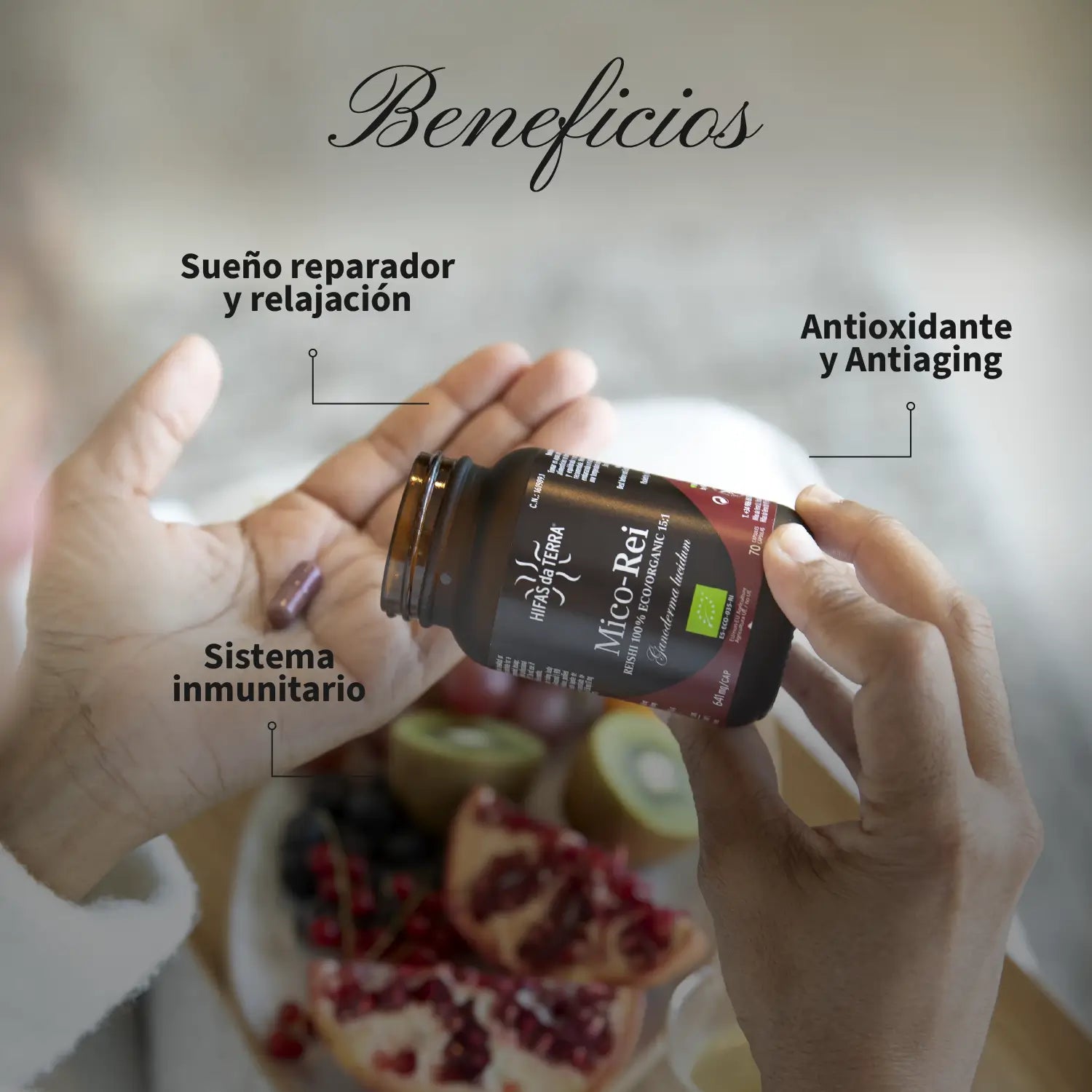 Reishi Mico-Rei Recarga · Hifas da Terra | 60 cápsulas